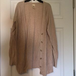 CHRISTMAS FLASH SALE!! Half button up tan cardigan